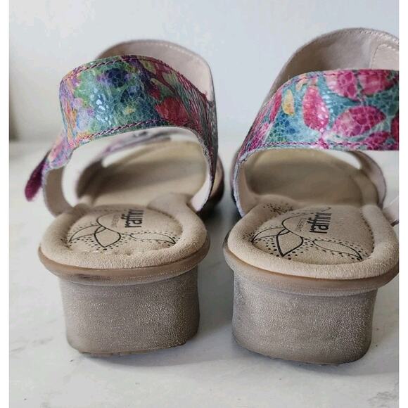 Umberto Raffini Yasmin Leather Wedge Sandals Floral Women's Size EU 40 - Picture 9 of 10